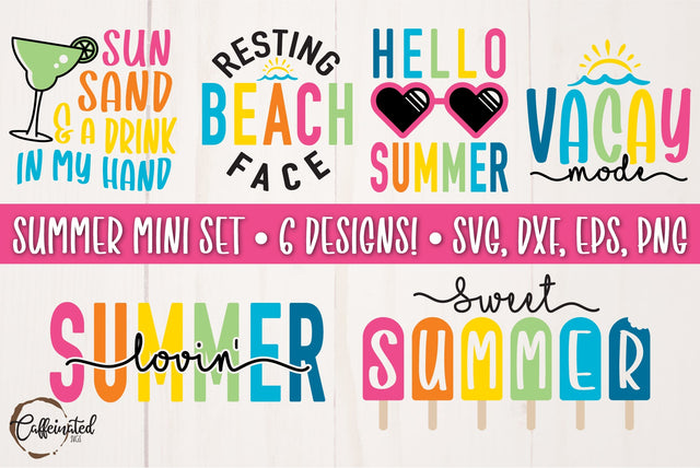 Summer SVG Bundle SVG Caffeinated SVGs 