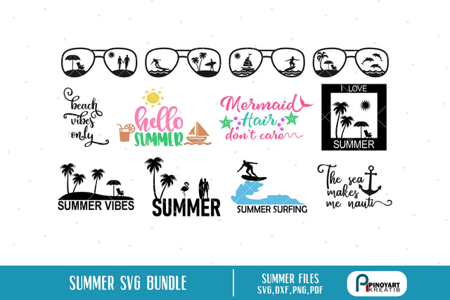 Summer Svg Bundle SVG Pinoyart Kreatib