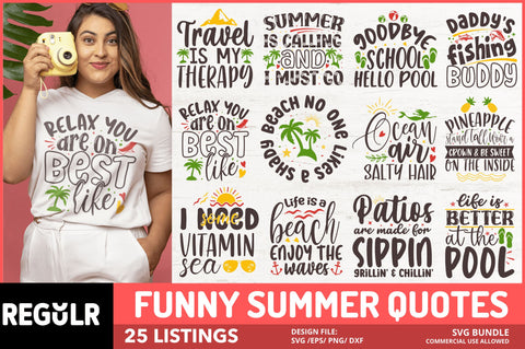 Summer Svg Bundle SVG Regulrcrative 