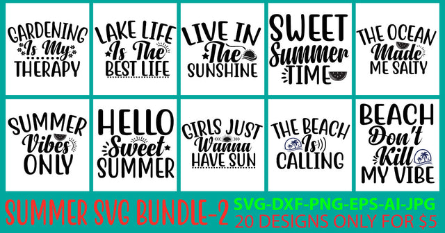 Summer SVG Bundle SVG Syaman 