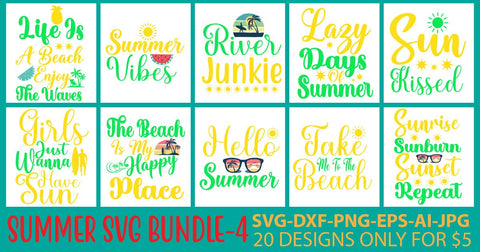 Summer SVG Bundle SVG Syaman 