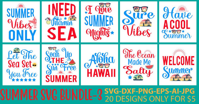 Summer SVG Bundle SVG Syaman 