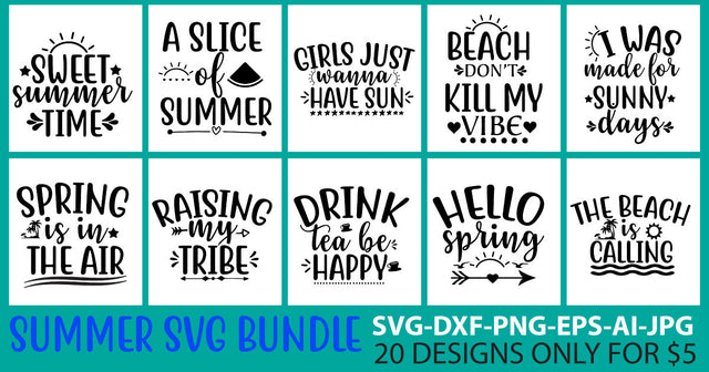 Summer SVG Bundle SVG Syaman 
