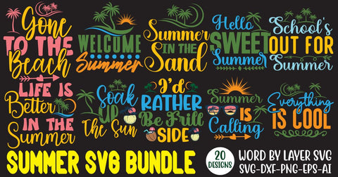 Summer SVG Bundle Vol.3, 20 SVG Design SVG Rafiqul20606 