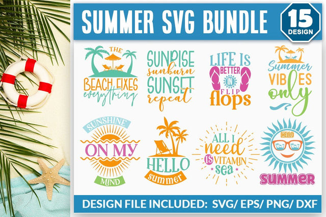 Summer Svg Bundle.Summer Clipart, Summer PNGs, SVG Designangry 