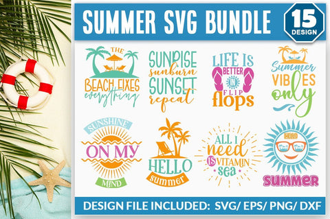 Summer Svg Bundle.Summer Clipart, Summer PNGs, SVG Designangry 