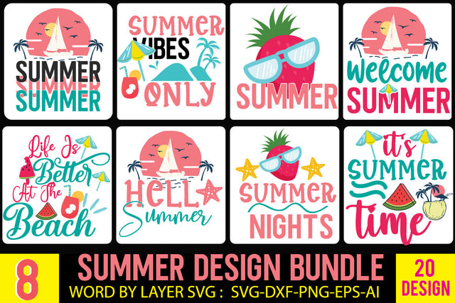 Summer SVG Bundle,Summer SVG Bundle Quotes, Beach SVG Bundle, Summer Vacation SVG Bundle | Summer SVG Bundle. Hello Summer SVG Bundle. T Shirt Designs SVG BlackCatsMedia 