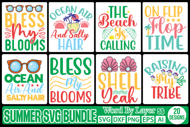 Summer Svg Bundle,SVGs,quotes-and-sayings,food-drink,mini-bundles,print-cut,on-sale, SVG DesignPlante 503 