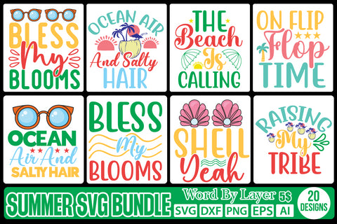 Summer Svg Bundle,SVGs,quotes-and-sayings,food-drink,mini-bundles,print-cut,on-sale, SVG DesignPlante 503 