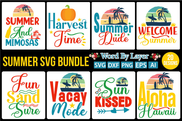 Summer Svg Bundle,SVGs,quotes-and-sayings,food-drink,mini-bundles,print-cut,on-sale, SVG DesignPlante 503 