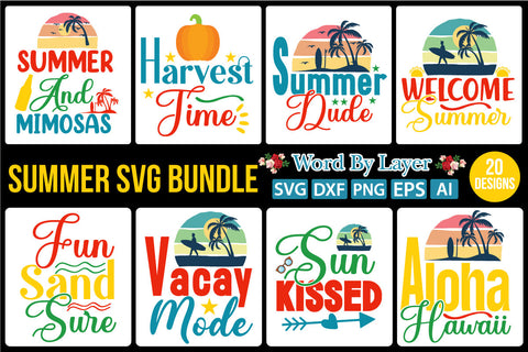 Summer Svg Bundle,SVGs,quotes-and-sayings,food-drink,mini-bundles,print-cut,on-sale, SVG DesignPlante 503 
