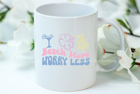 Summer SVG Design, Beach More Worry Less SVG FiveStarCrafting 