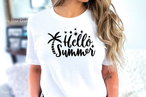 Summer SVG Design, Hello Summer SVG FiveStarCrafting 