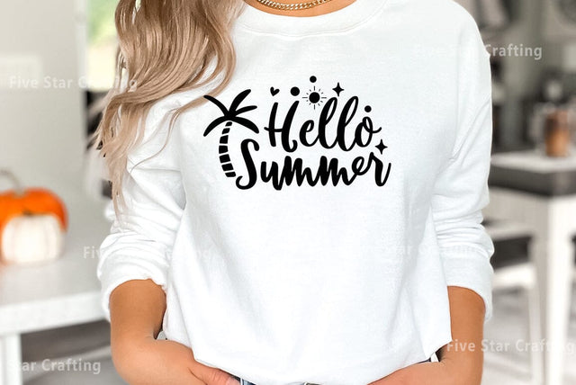 Summer SVG Design, Hello Summer SVG FiveStarCrafting 