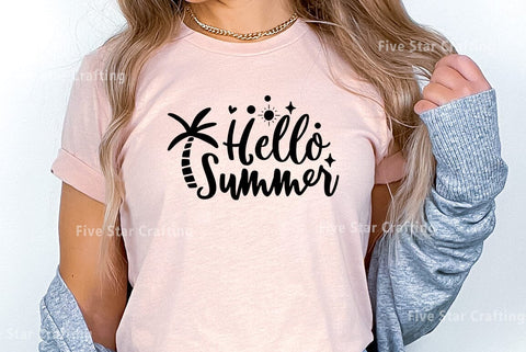 Summer SVG Design, Hello Summer SVG FiveStarCrafting 