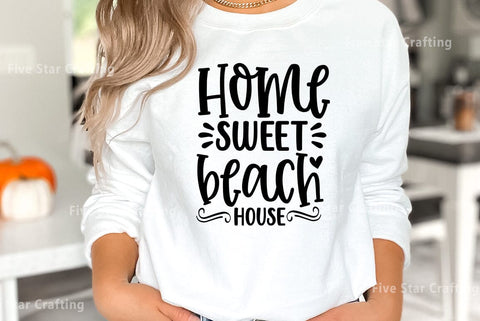 Summer SVG Design, Home sweet beach house SVG FiveStarCrafting 