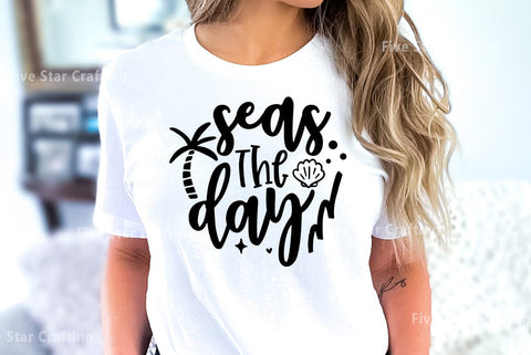 Summer SVG Design, Seas the day SVG FiveStarCrafting 