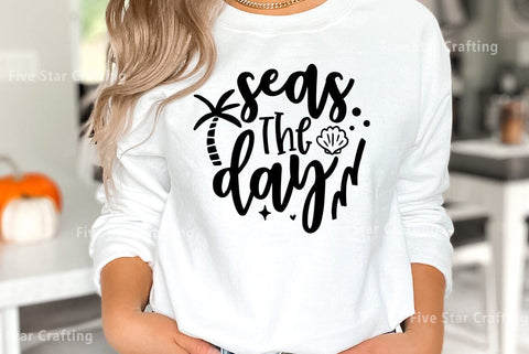 Summer SVG Design, Seas the day SVG FiveStarCrafting 