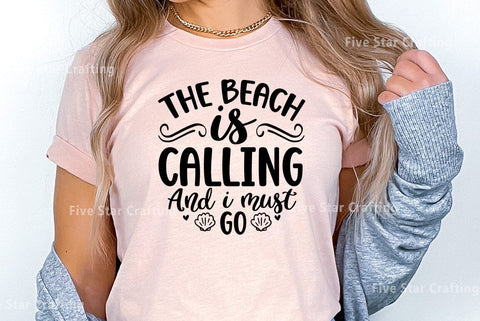 Summer SVG Design, The beach is calling and I must go SVG FiveStarCrafting 