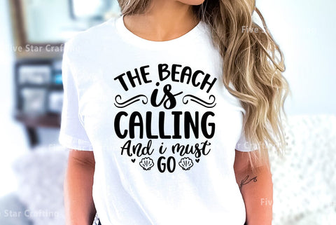 Summer SVG Design, The beach is calling and I must go SVG FiveStarCrafting 