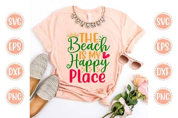 Summer Svg Design The Beach Is My Happy Place SVG SH_Tee store 