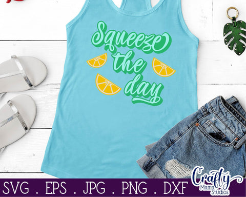 Summer Svg - Lemonade - Lemons - Squeeze The Day Svg SVG Crafty Mama Studios 