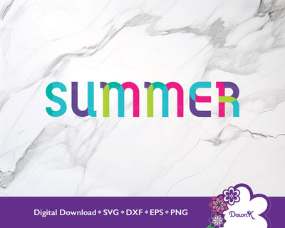 Summer SVG | Multicolored and Layered SVG DawnKDesigns 