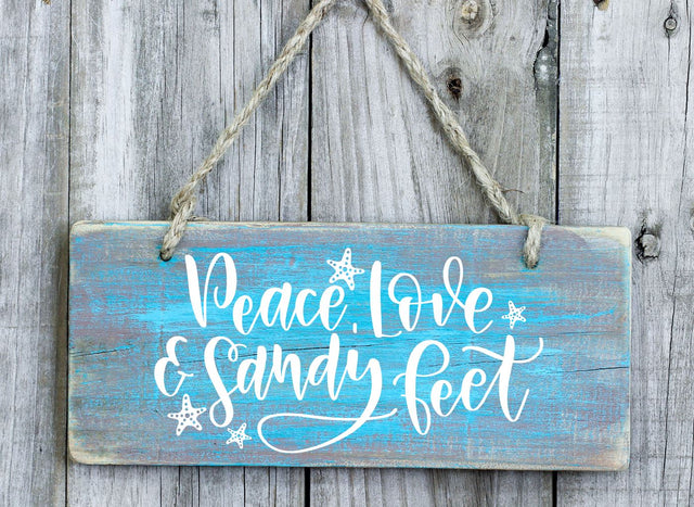 Summer SVG | Peace Love and Sandy Feet | Beach SVG So Fontsy Design Shop 