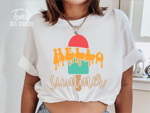 Summer SVG PNG DXF | Hello Summer Svg | Summer Quotes Svg | 6 Summer Svg Designs | Summer Sayings Svg | Cricut Cut Files | Silhouette Svg SVG TonisArtStudio 