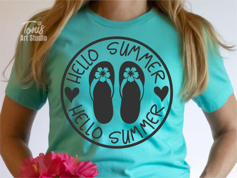Summer SVG PNG DXF | Hello Summer Svg | Summer Quotes Svg | 6 Summer Svg Designs | Summer Sayings Svg | Cricut Cut Files | Silhouette Svg SVG TonisArtStudio 