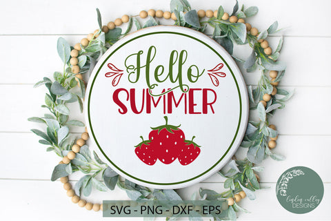 Summer SVG Round Sign Bundle-Round SVG Sign Bundle SVG Linden Valley Designs 