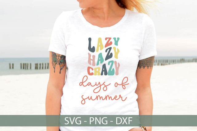 Summer SVG-Summer Quote SVG-Lazy Hazy Crazy Days Of Summer SVG SVG Linden Valley Designs 