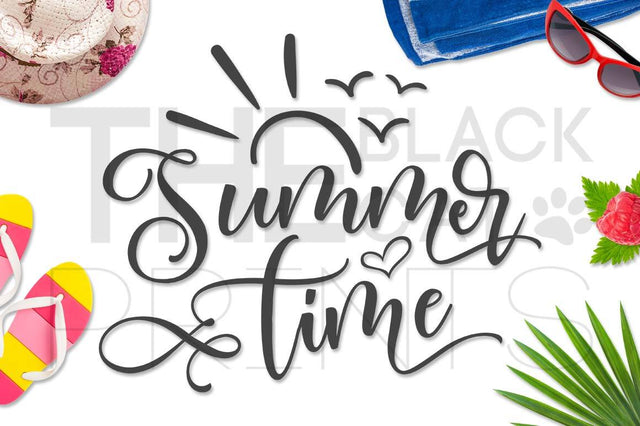 Summer Time Cut file SVG TheBlackCatPrints 