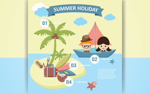 Summer Travel Infographic retro Style SVG naemmiah021 
