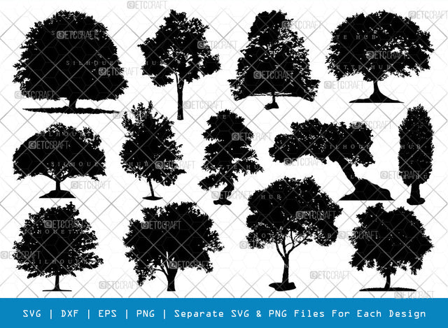 Summer Tree SVG Cut Files | Summer Tree Silhouette | Natural Svg | Vacation Svg | Tree Svg | Forest Svg | Summer Tree Bundle SVG ETC Craft 