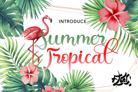 Summer Tropical Font Fallen Graphic Studio 