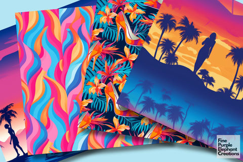Summer Tropical Island | Fashion Doll Digital Pattern Fine Purple Elephant Creations 