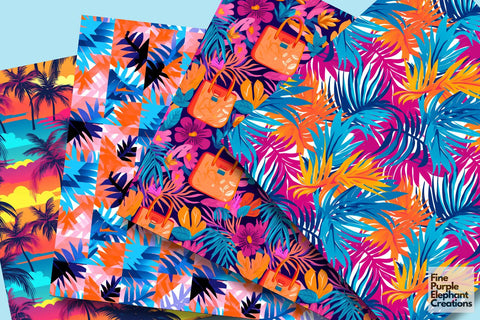 Summer Tropical Island | Fashion Doll Digital Pattern Fine Purple Elephant Creations 