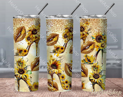 Summer Tumbler PNG | Sunflower SKINNY TUMBLER 20oz Png Sublimation _HelArtShop_ 
