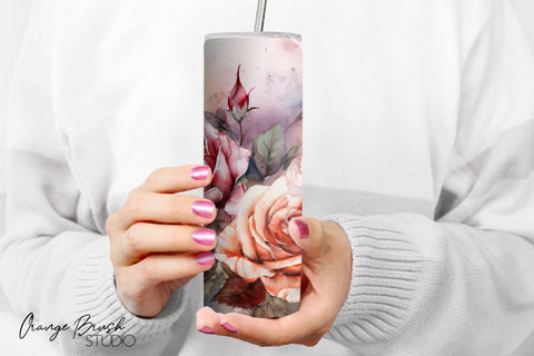 Summer Tumbler Sublimation Designs, Butterfly Tumbler Wrap Sublimation OrangeBrushStudio 