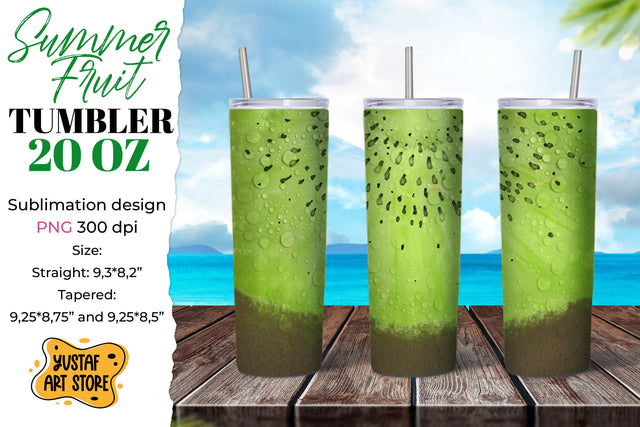 Summer tumbler sublimation/Kiwi fruit tumbler 20 oz Sublimation Yustaf Art Store 