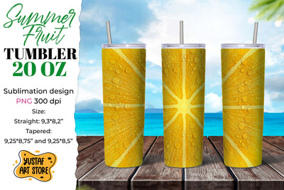 Summer tumbler sublimation/Orange tumbler 20 oz Sublimation Yustaf Art Store 