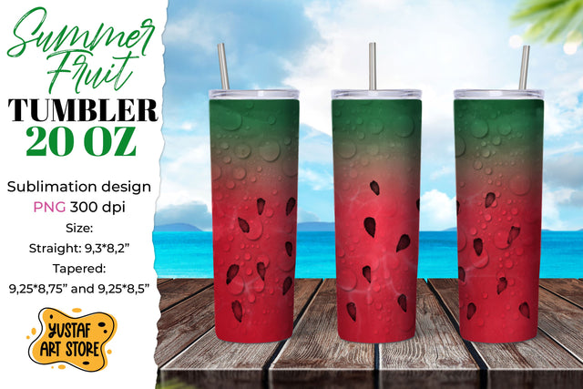 Summer tumbler sublimation/Watermelon tumbler 20 oz Sublimation Yustaf Art Store 