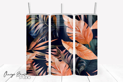 Summer Tumbler Wrap, Tropical Tumbler Sublimation Design Sublimation OrangeBrushStudio 