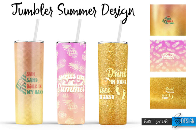 Summer Tumblers | Summer Tumbler Sublimation | PNG 20 Oz Tumbler | Tumbler Wrap Sublimation Fly Design 