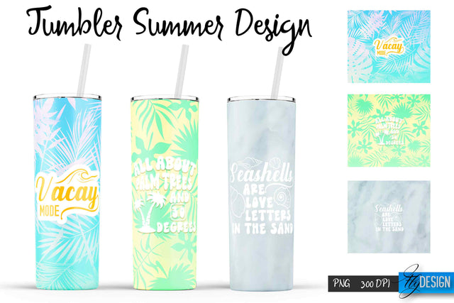 Summer Tumblers | Summer Tumbler Sublimation | PNG 20 Oz Tumbler | Tumbler Wrap Sublimation Fly Design 