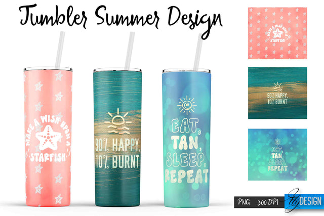 Summer Tumblers | Summer Tumbler Sublimation | PNG 20 Oz Tumbler | Tumbler Wrap Sublimation Fly Design 