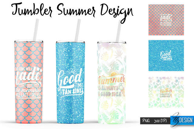 Summer Tumblers | Summer Tumbler Sublimation | PNG 20 Oz Tumbler | Tumbler Wrap Sublimation Fly Design 