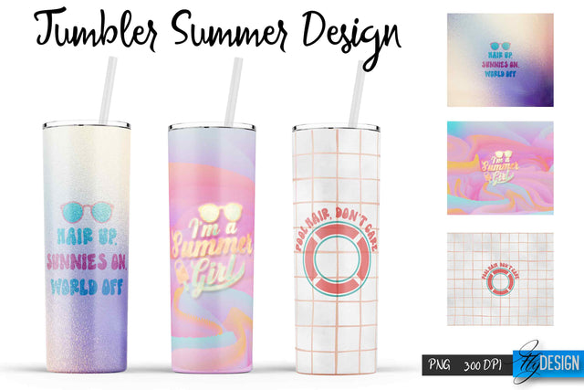 Summer Tumblers | Summer Tumbler Sublimation | PNG 20 Oz Tumbler | Tumbler Wrap Sublimation Fly Design 
