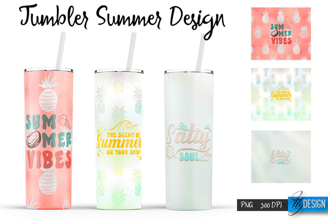 Summer Tumblers | Summer Tumbler Sublimation | PNG 20 Oz Tumbler | Tumbler Wrap Sublimation Fly Design 